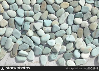 Pebble stones. Abstract background with dry colorful peebble stones