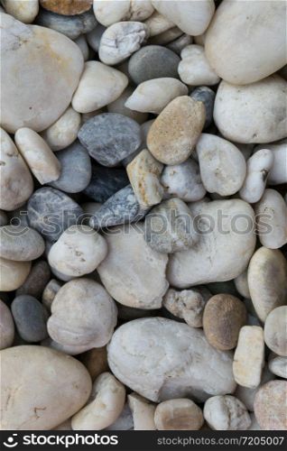 Pebble stones on coastline