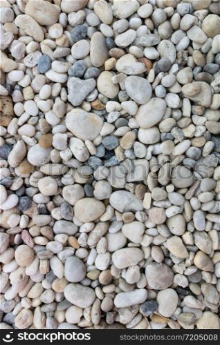Pebble stones on coastline