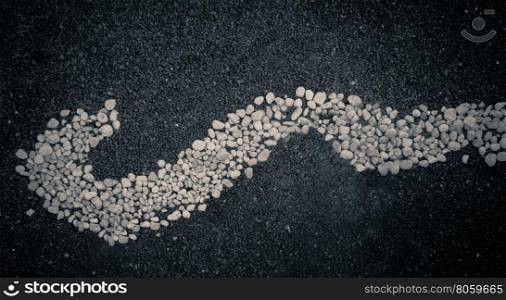 Pebbles stones arranged in an abstract. Black and white.