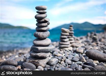Pebbles tower Zen and balance