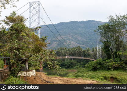 Pedestrian bridge crossing the Periyar River