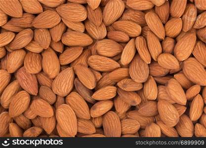 Peeled almonds closeup. For vegetarians.. Peeled almonds closeup. For vegetarians, food background