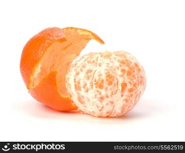 peeled mandarin isolated on white