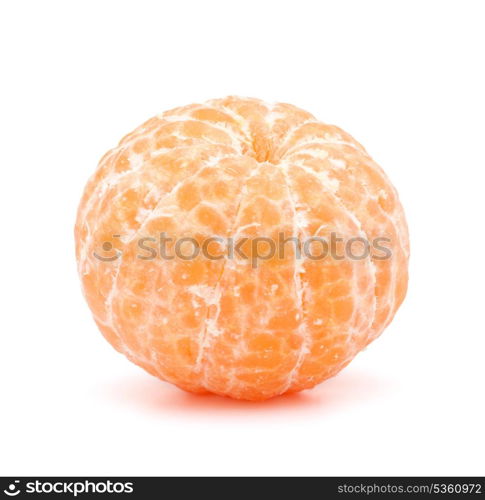 Peeled tangerine or mandarin fruit isolated on white background cutout