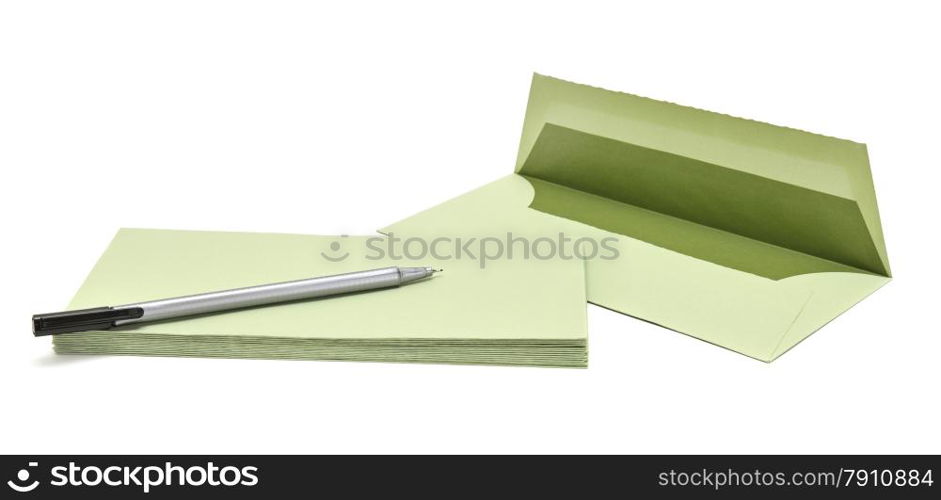 pen and cover isolated on a white