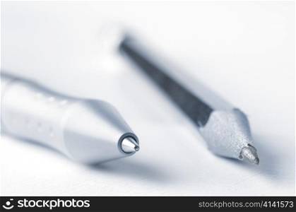 pen and pencil closeup