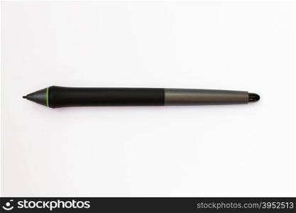 Pen graphic tablet on white background