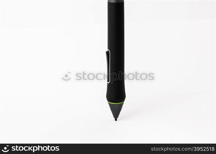 Pen graphic tablet on white background
