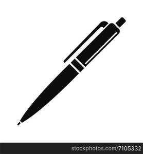 Pen icon. Simple illustration of pen vector icon for web design isolated on white background. Pen icon, simple style