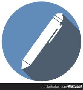 pen icon with long shadow