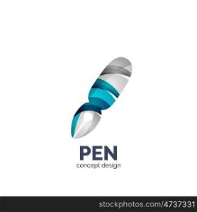 pen logo template, elegant geometric design