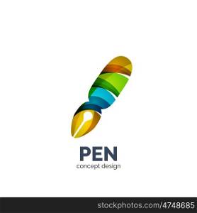 pen logo template, elegant geometric design