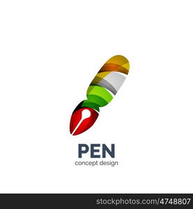 pen logo template, elegant geometric design