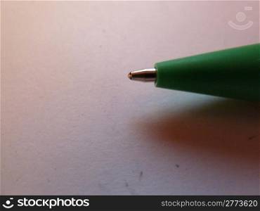 pen tip closeup on a white background