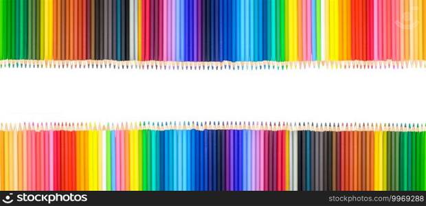 Pencil colors isolate on white background