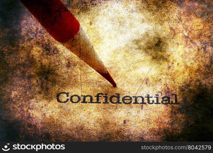 Pencil on confidential text