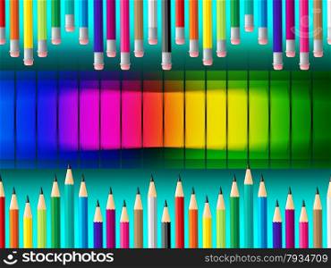 Pencils Education Representing Learned Educate And Colours