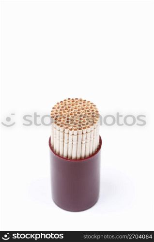 Pencils in a red pot