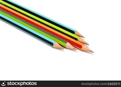 pencils isolated on a white