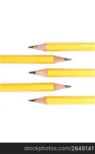 Pencils isolated on a white background