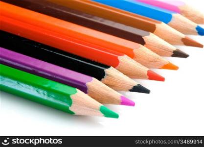 Pencils of many colors aligned with Shallow Depth of Field