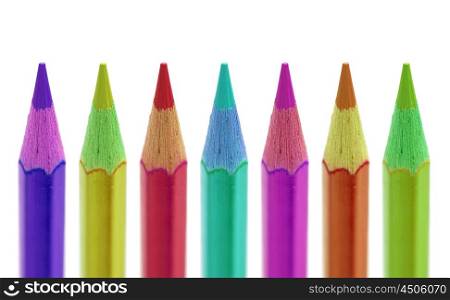Pencils of various colours isolated on white