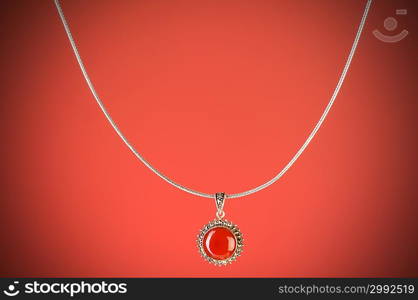 Pendant against colour gradient background