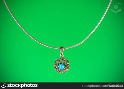 Pendant against colour gradient background