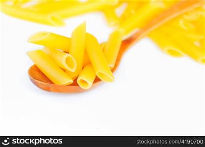 Penne and spoon