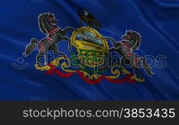 Pennsylvania Bundesstaat Flagge Endlosschleife