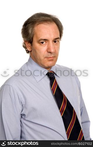 pensive business man, isolated over a white background&#xA;&#xA;