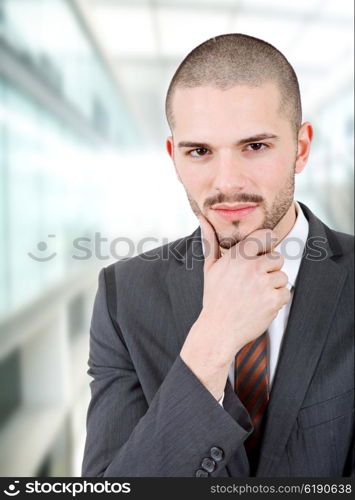 pensive business man portrait at the office