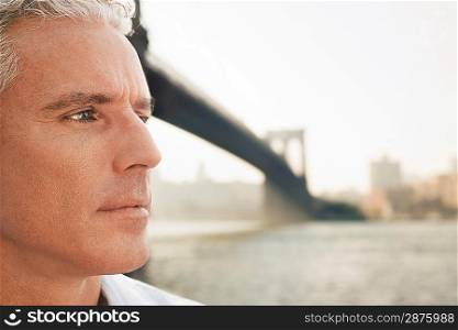 Pensive Man by River