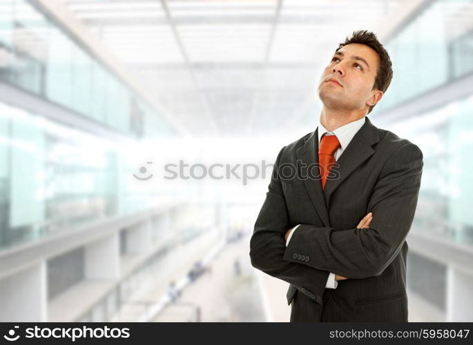 pensive young business man portrait at the office