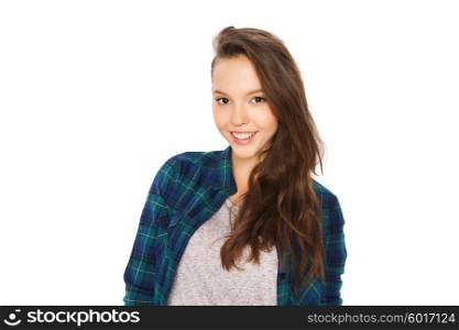 people and teens concept - happy smiling pretty teenage girl. happy smiling pretty teenage girl