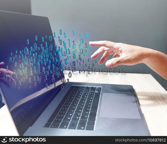 People are using computer decoding binary 010101 programmers to develop the technology industry from the ground up.