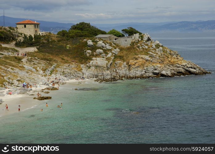 people at the beach in the nrth of spain