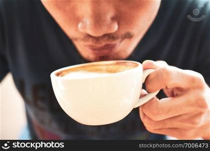 People Drinking Coffee Latte