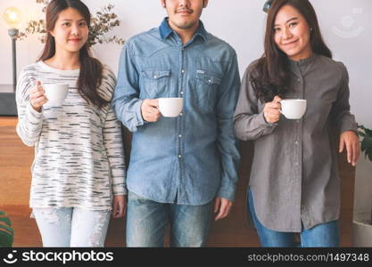 People enjoyed drinking coffee together