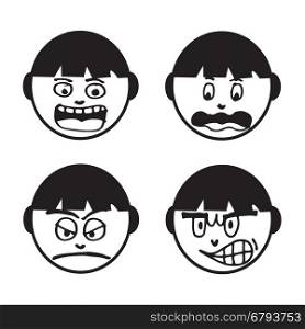 people face emotion icon illustration design
