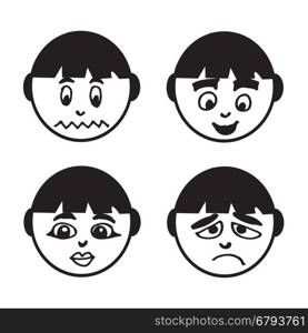 people face emotion icon illustration design