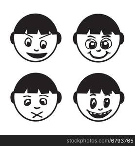 people face emotion icon illustration design