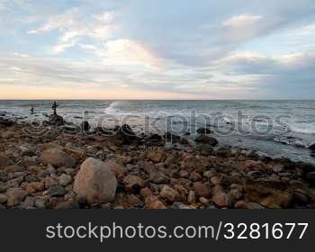 People fishing off the Hampton shoreline