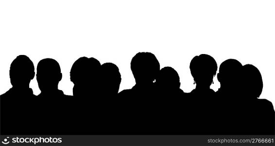 people heads silhouette