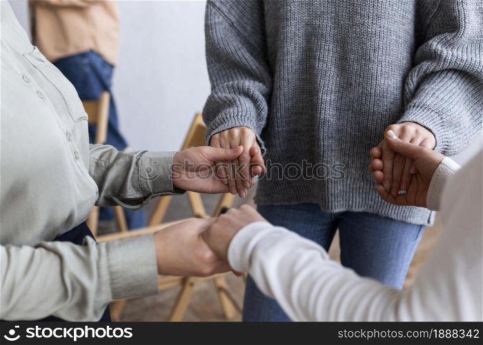 people holding hands group therapy session . Resolution and high quality beautiful photo. people holding hands group therapy session . High quality and resolution beautiful photo concept