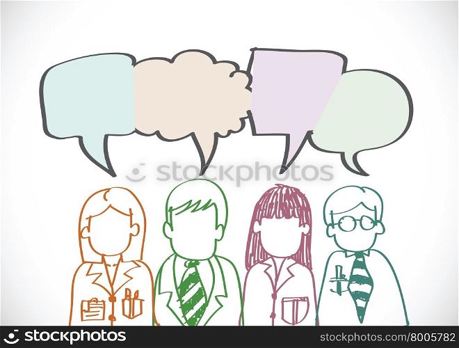 people icons dialog speech bubbles