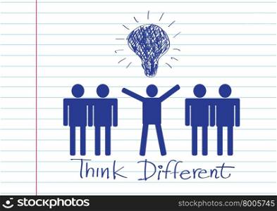 people icons think different idea design