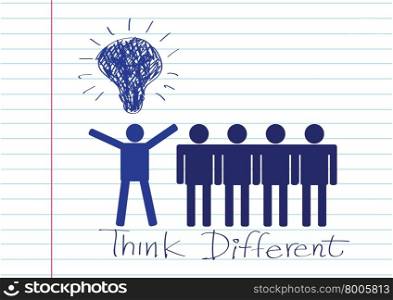 people icons think different idea design
