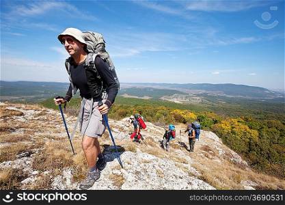 people in hike
